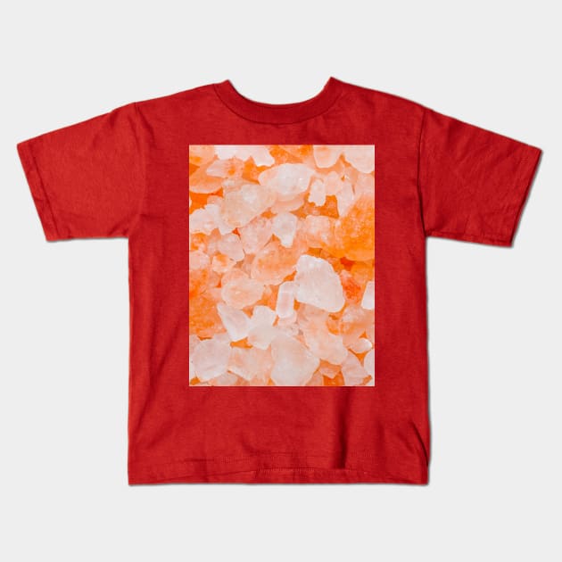 Himalayan Pink Salt Rock Crystals Photograph Kids T-Shirt by love-fi